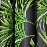 TP80600 Charcoal gray Black green floral palm leaf tropical leaves modern wallpaper roll