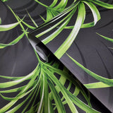 TP80600 Charcoal gray Black green floral palm leaf tropical leaves modern wallpaper roll