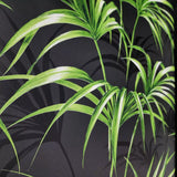 TP80600 Charcoal gray Black green floral palm leaf tropical leaves modern wallpaper roll