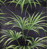 TP80600 Charcoal gray Black green floral palm leaf tropical leaves modern wallpaper roll