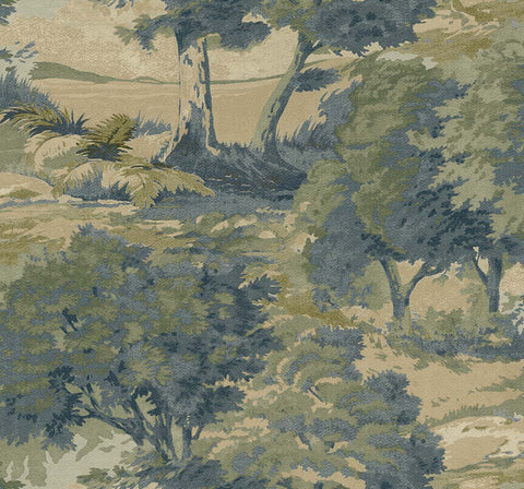 TR70714 Scenic Trees Hazel Cream Wallpaper