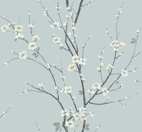 TR70902 Cherry Branches Morning at Sea Wallpaper 
