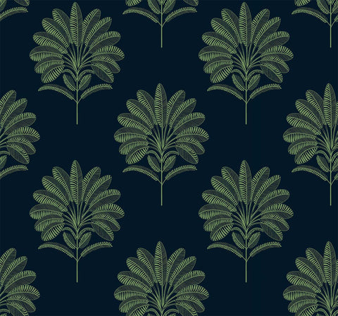 TR71004 Mirage Palm Forest Night Wallpaper 