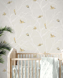 TR71105 Dreamy Birds Sand Wallpaper 