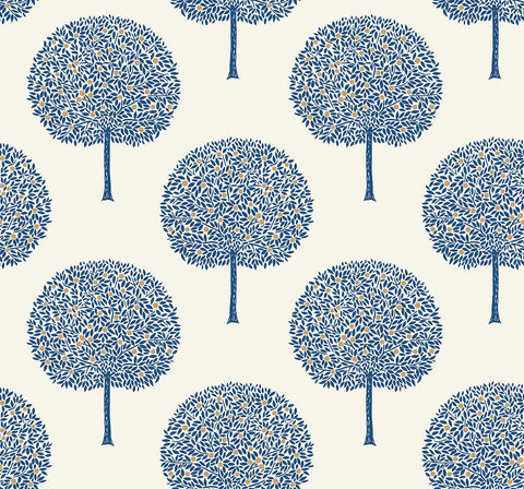 TR71312 Fruit Trees Inkwash Wallpaper