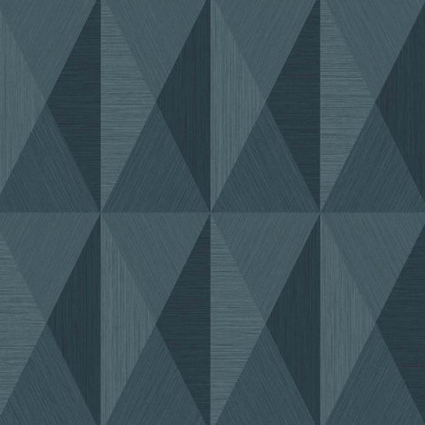 TS81602 Geometric Traingle Blue 3D Wallpaper