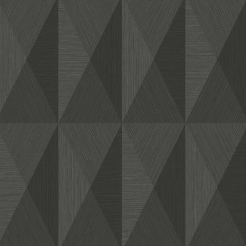 TS81606 Geometric Traingle Black 3D Wallpaper