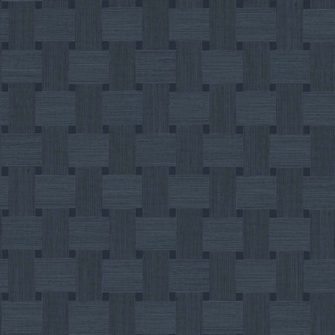 TS81802 Large Weave Blue Wallpaper