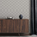 TS81818 Large Weave Gray Wallpaper