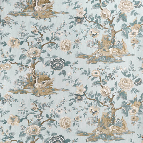 TWW10538 Forest Lodge Spa Blue Wallpaper
