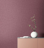 TX20062 Aegina Faux Linen Mulberry Wallpaper