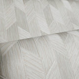 Z21821 Tan beige off White herringbone thread lines faux fabric textured wallpaper 3D