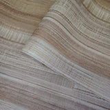 11067 Tan brown lines faux sackcloth fabric textured distressed striped wallpaper roll
