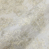 Z78036 Taupe Gray brass gold metallic textured Victorian damask faux fabric Wallpaper