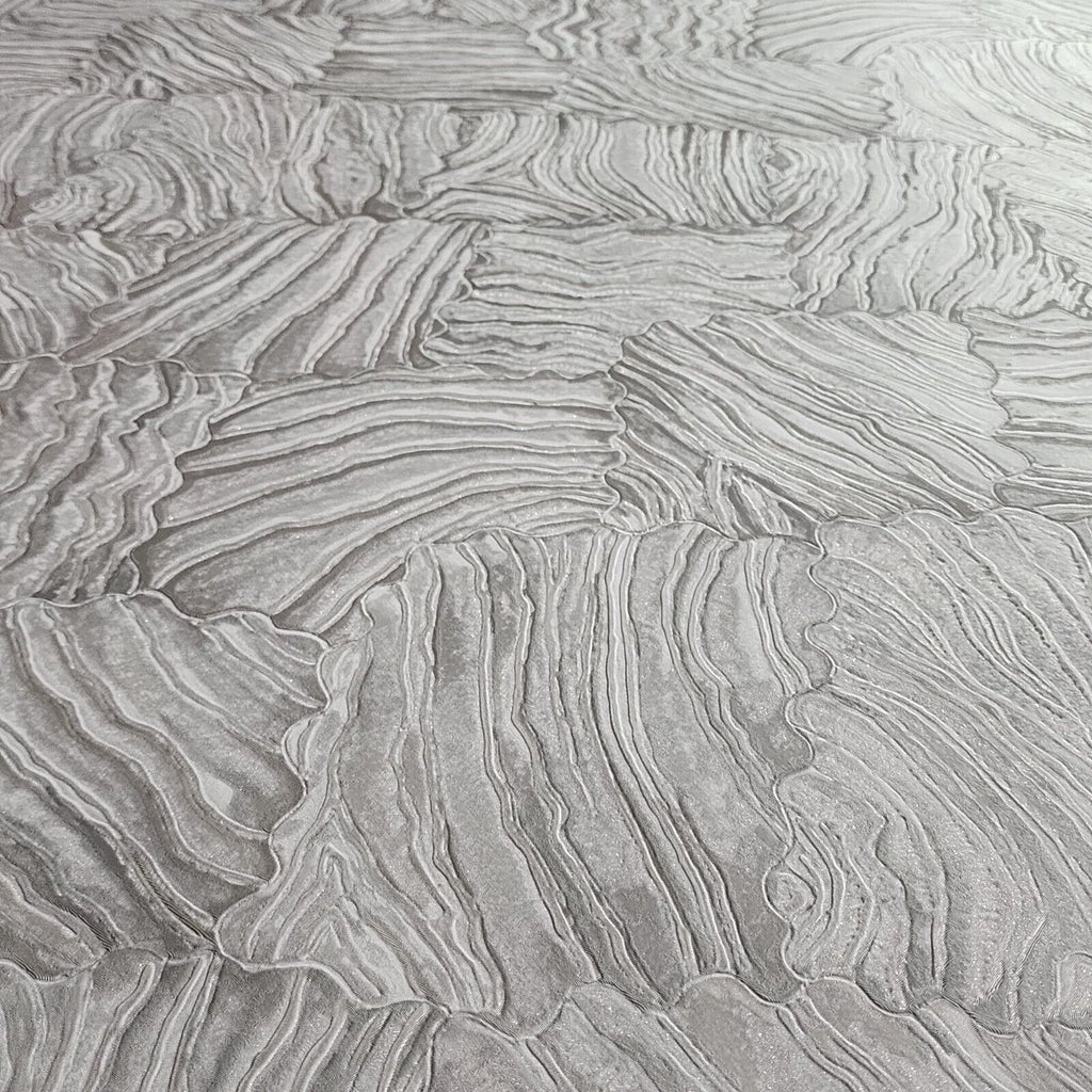 M25018 Taupe Tan cream gold metallic glitter textured shell tile faux ...