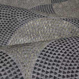 38027-4, 4044-38027-4 Taupe gray black gold metallic bel air fan abstract ogee mosaic Wallpaper rolls