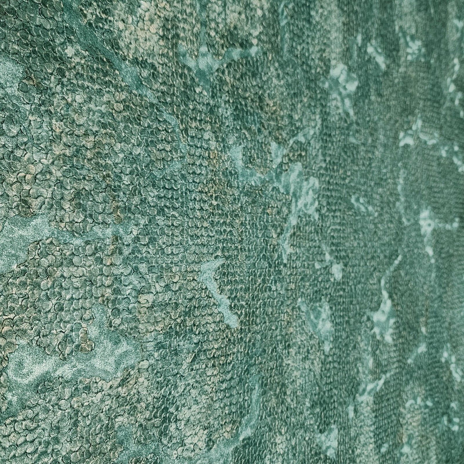 Z10906 Teal green gold reflection distressed fish scale plaster 