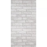 8615 Textured 3D distressed ivory off white modern faux brick Vinyl Wallpaper rolls