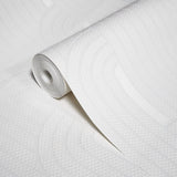 Z76024 Textured off white cream art deco lines faux fabric Contemporary wallpaper rolls