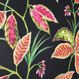 TP80800 Tropical leaves black green pink orange plants floral botanical modern wallpaper