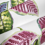 Tropical leaves white green pink blue plants floral botanical modern wallpaper