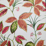 TP80810 Tropical leaves white green pink orange plants floral botanical modern wallpaper