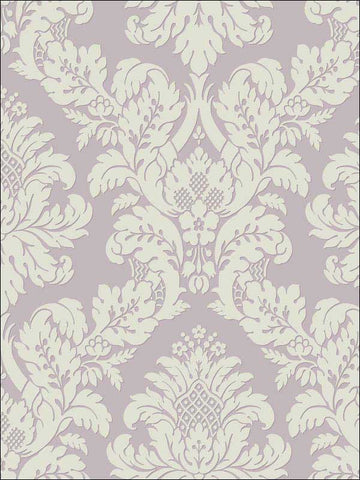 UK10481 Damask Lilac White Glitter Wallpaper