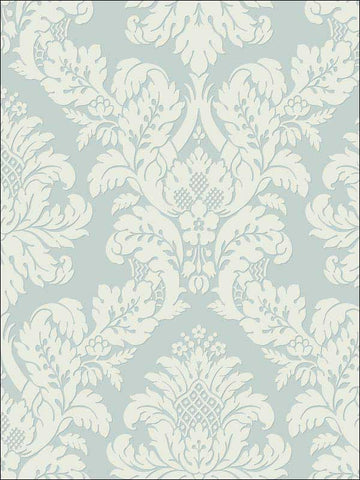 UK10482 Damask Teal White Glitter Wallpaper