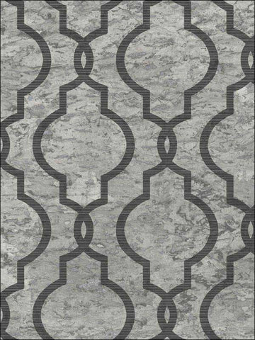 UK20910 Cork Effect Trellis Steel Wallpaper