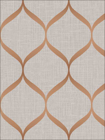 UK21201 Geometric Trellis Rose Gold Metallic Wallpaper