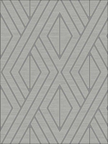 UK30507 Geo Diamond Grey Metallic Wallpaper