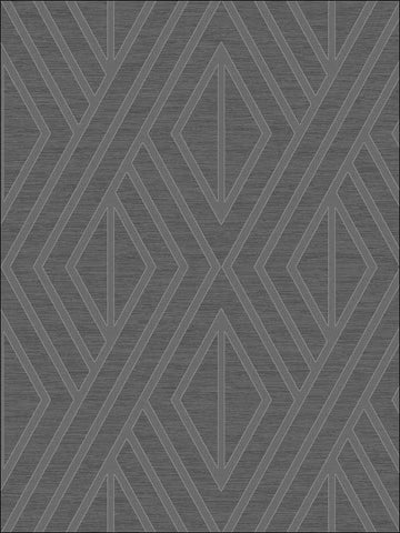 UK30508 Geo Diamond Charcoal Metallic Wallpaper