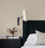UW1001N Sari Silk Beige Faux Fabric Wallpaper