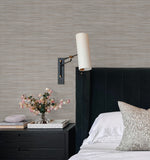 UW1002N Sari Silk Grey Faux Fabric Wallpaper
