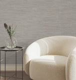 UW1002N Sari Silk Grey Faux Fabric Wallpaper
