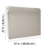UW1018N Terrene Grey Faux Linen Wallpaper