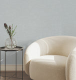 UW1018N Terrene Light Blue Faux Linen Wallpaper