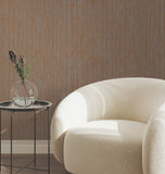 UW1026N Precious Metal Copper Corrugated Wallpaper