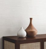 UW1033N Mystic Off-White Faux Grasscloth Wallpaper