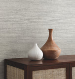UW1034N Mystic Ash Faux Grasscloth Wallpaper