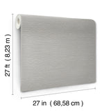 UW1070N Oasis Grey Faux Grasscloth Wallpaper