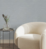 UW1071N Oasis Blue Faux Grasscloth Wallpaper
