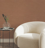 UW1076N Oasis Rust Faux Grasscloth Wallpaper
