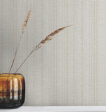 UW1090N Line In The Sand Light Grey Woven Stripe Wallpaper