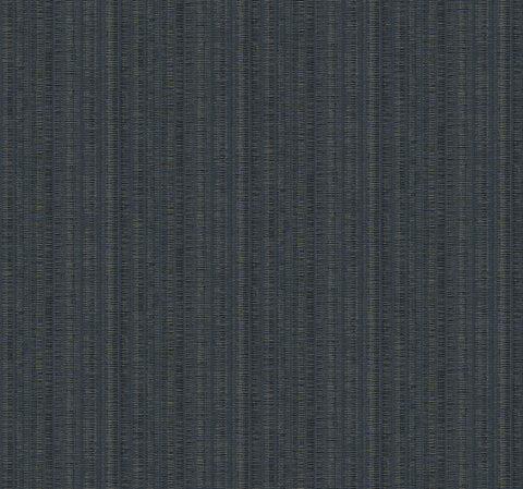 UW1092N Line In The Sand Indigo Woven Stripe Wallpaper