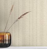 UW1094N Line In The Sand Ash Woven Stripe Wallpaper