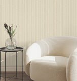 UW1094N Line In The Sand Ash Woven Stripe Wallpaper