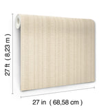 UW1094N Line In The Sand Ash Woven Stripe Wallpaper