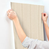 UW1094N Line In The Sand Ash Woven Stripe Wallpaper