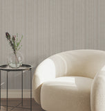 UW1095N Line In The Sand Taupe Woven Stripe Wallpaper